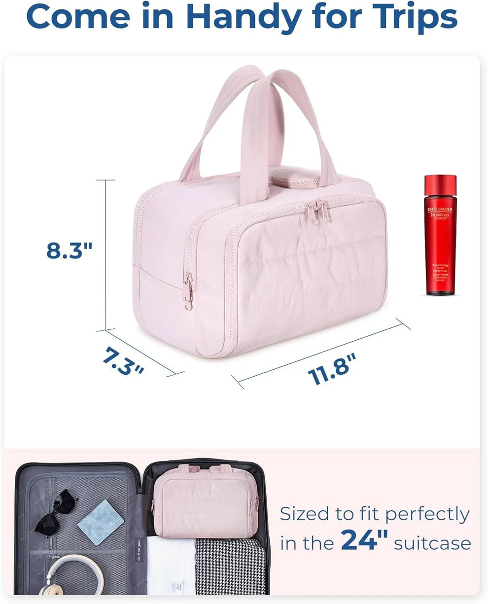 VoyageLuxe™ – All-in-One Makeup, Travel & Toiletry Bag