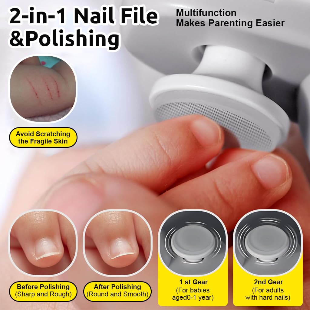 Gladigo NailEase™ 2-in-1 Automatic Electric Nail Cutter And Polishing