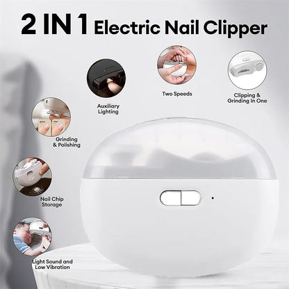 Gladigo NailEase™ 2-in-1 Automatic Electric Nail Cutter And Polishing