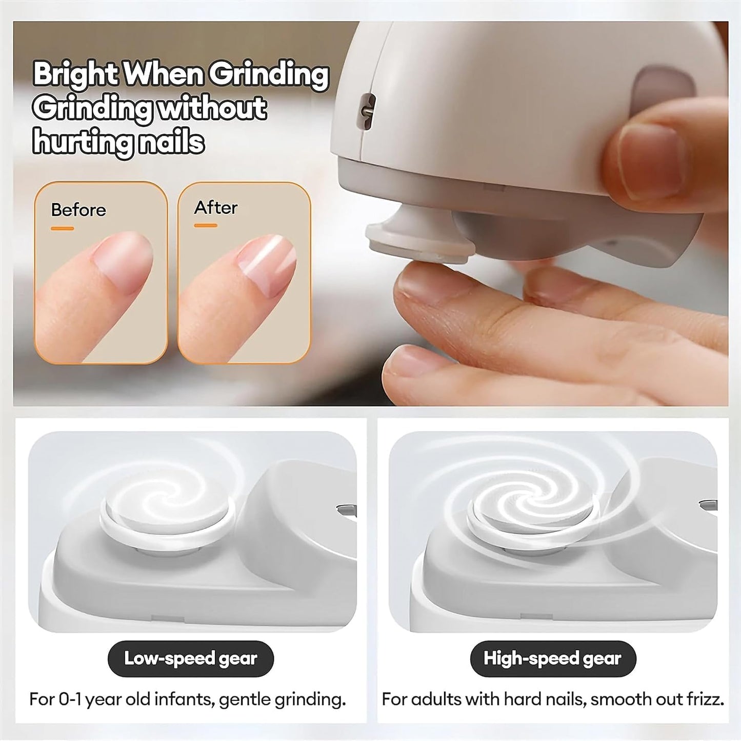 Gladigo NailEase™ 2-in-1 Automatic Electric Nail Cutter And Polishing