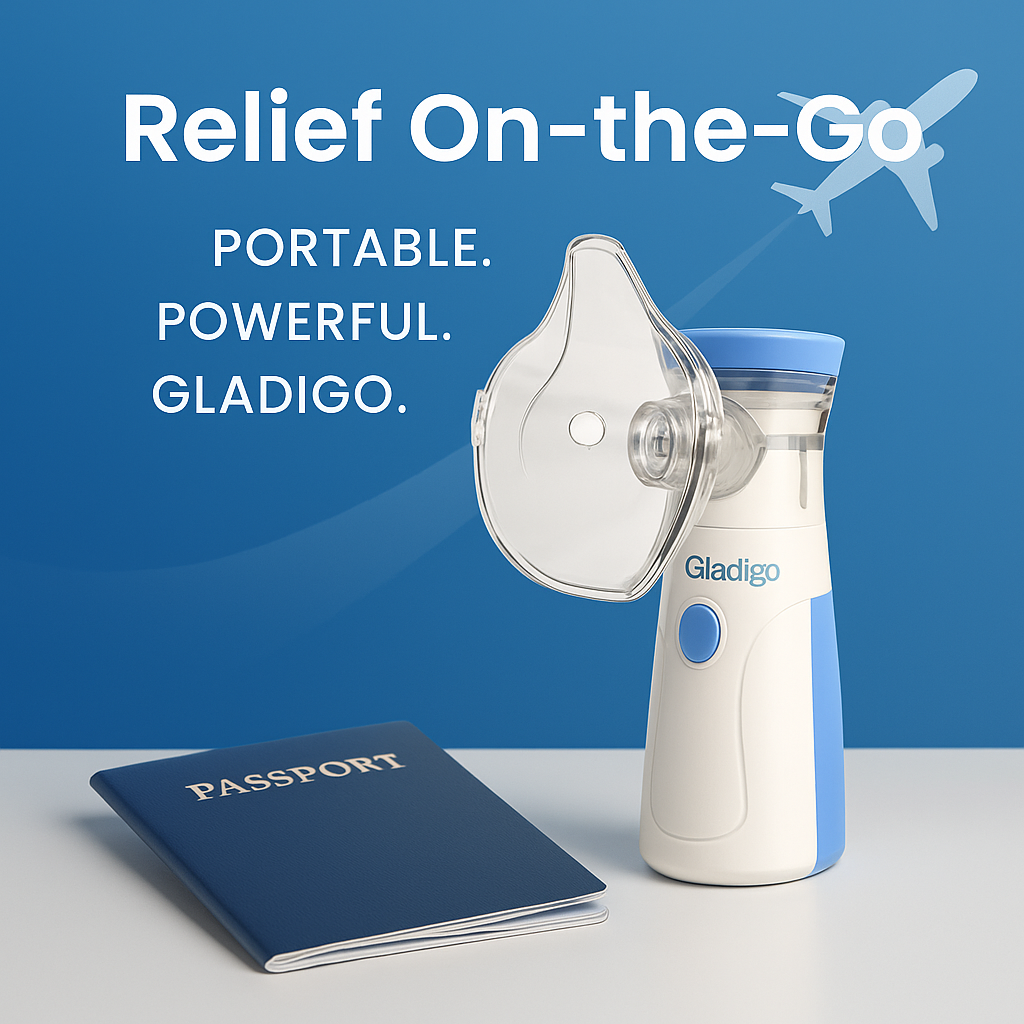 Gladigo™ BreatheEase – Portable Nebulizer for Instant Relief Anywhere