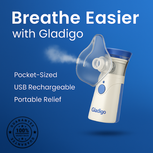 Gladigo™ BreatheEase – Portable Nebulizer for Instant Relief Anywhere